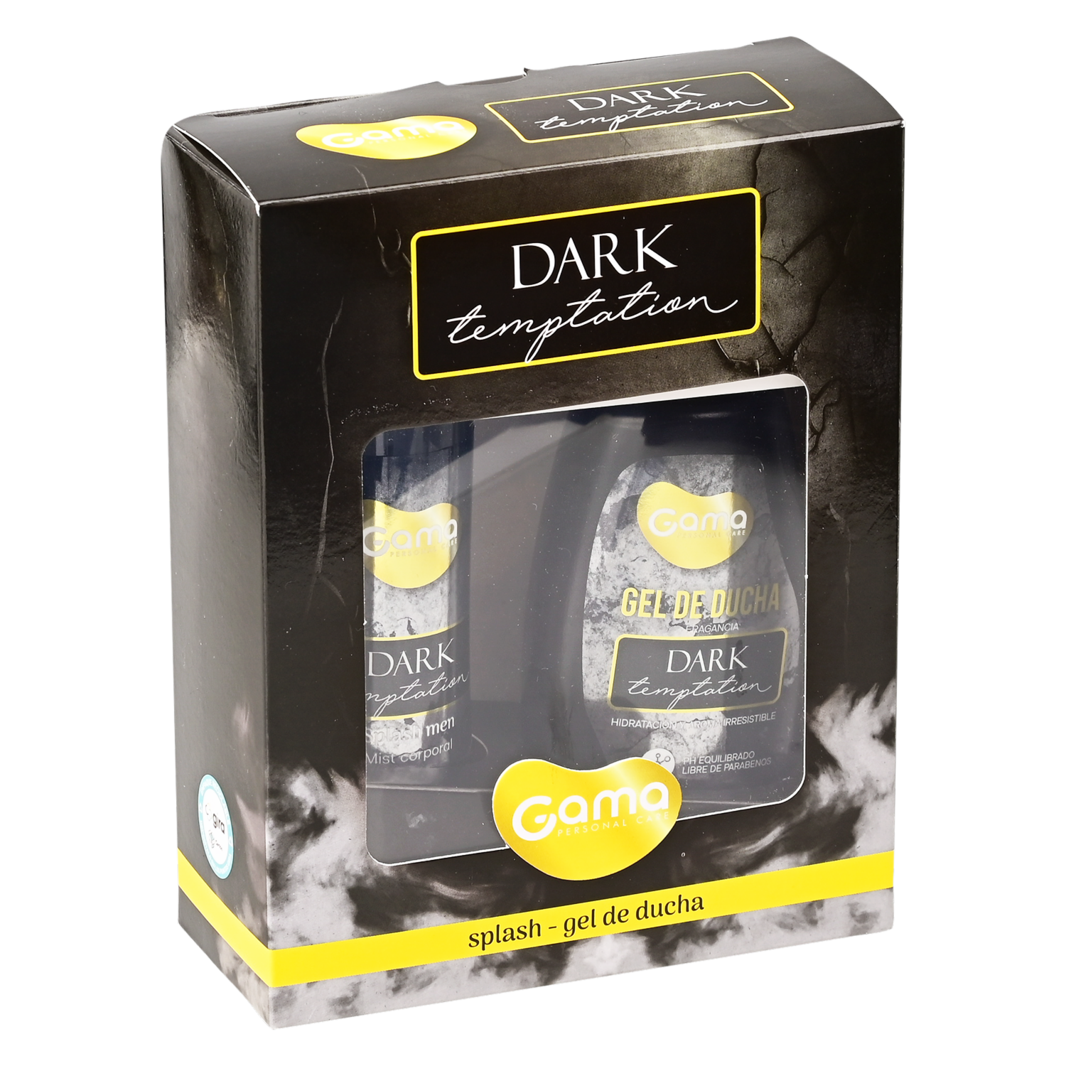 Set Para Caballero Body Splash + Gel De Ducha Caballero Dark Temptation GAMA 2 X 125 Ml