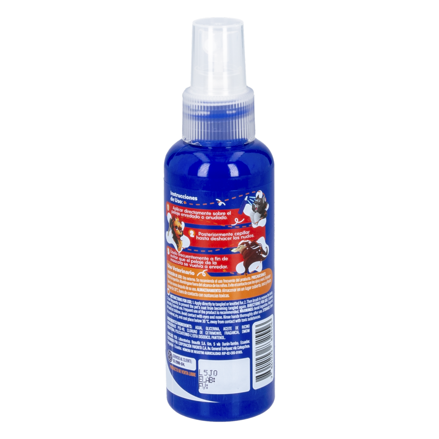 Spray Desenredante Para Perros Y Gatos PETS LIFE 120 Ml