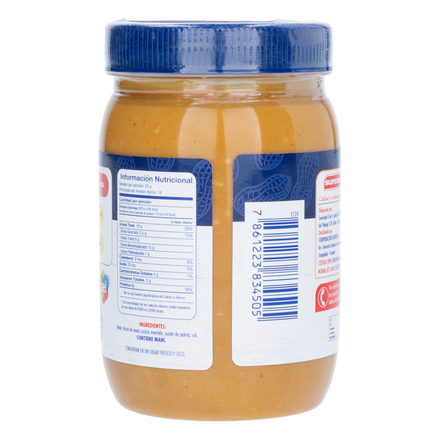 Mantequilla De Maní Crunchy SUPERMAXI 475 G