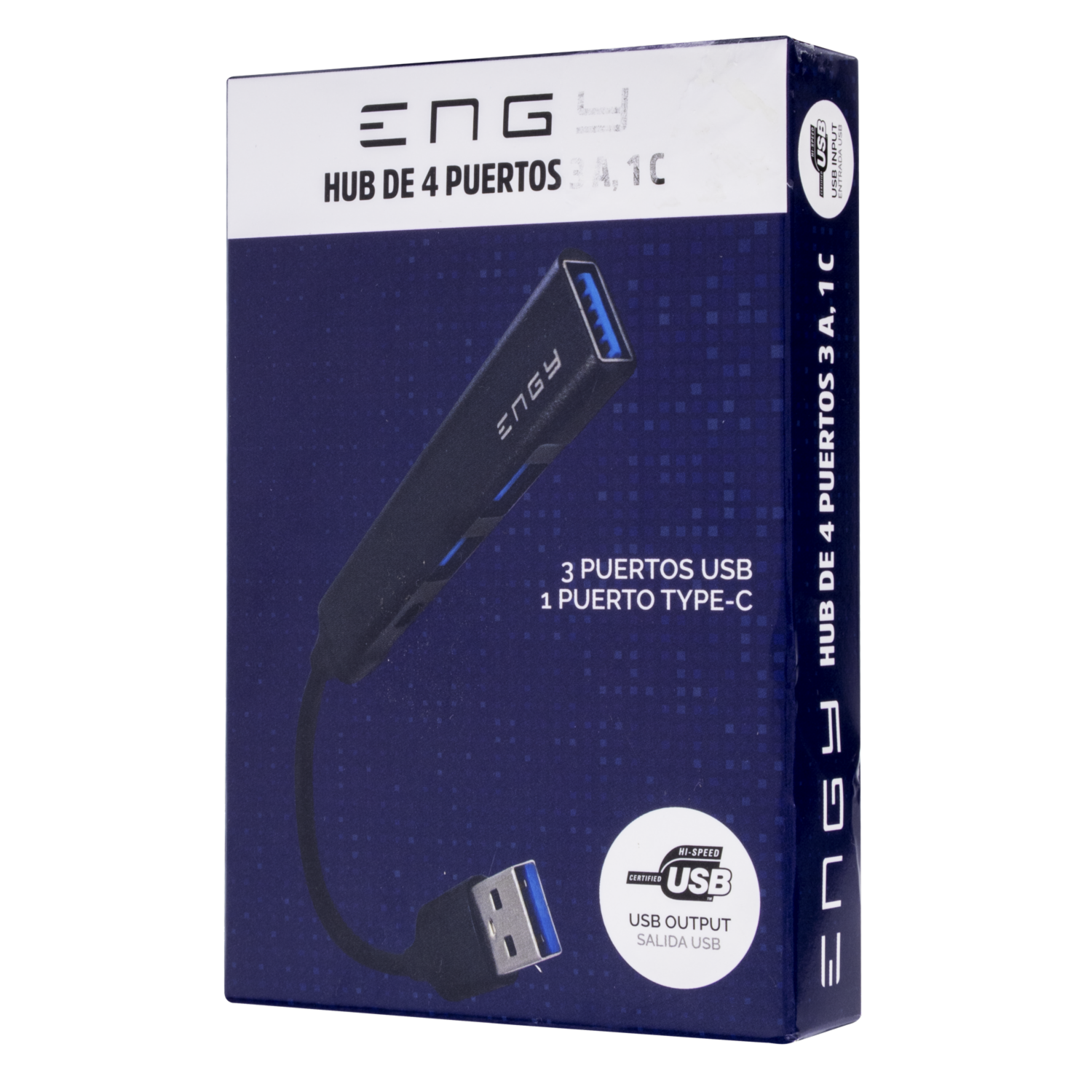 Hub Adaptador Usb Modelo En-Hb401 De 4 Puertos  3 Usb-A  1 Usb-C ENGY Unidad