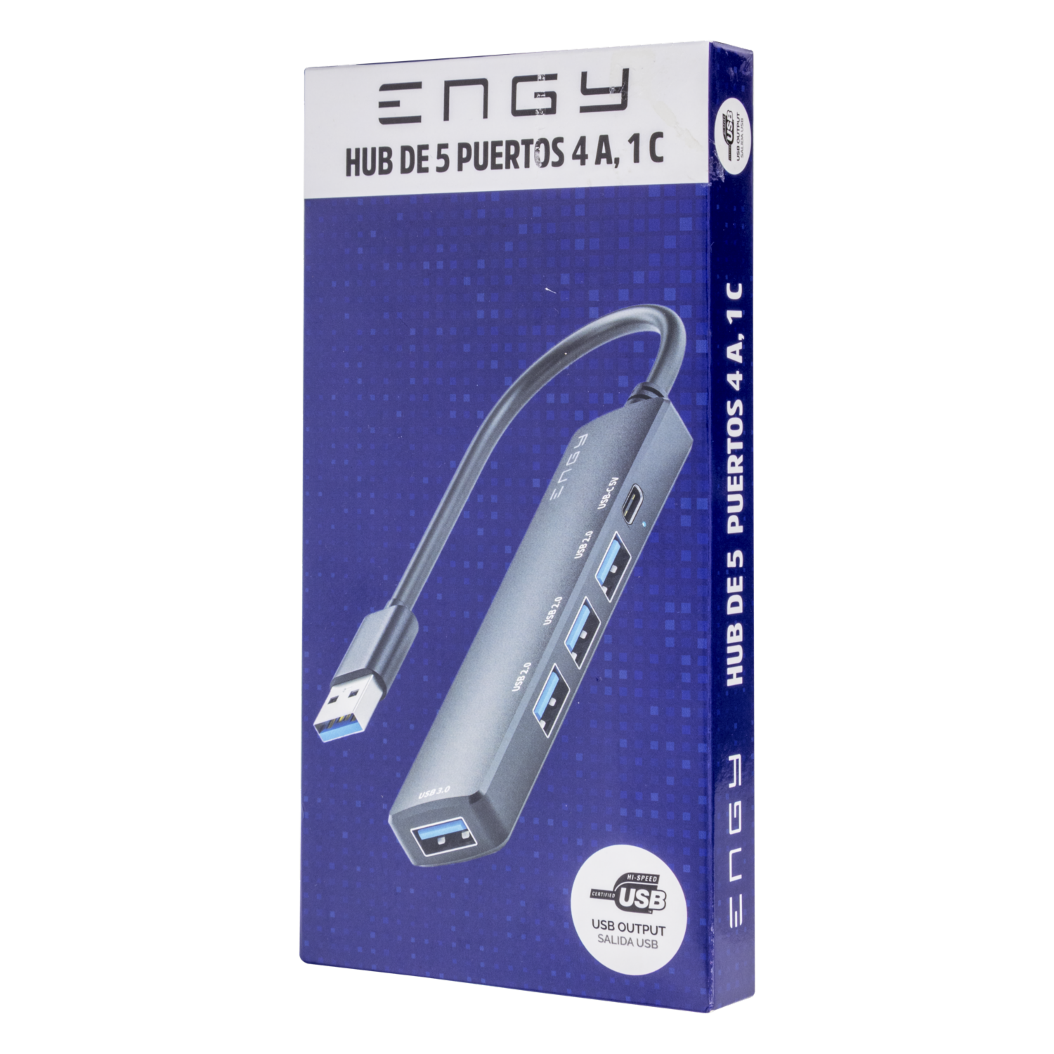 Hub Adaptador Usb Modelo En-Hb401 De 5 Puertos  4 Usb-A  1 Usb-C ENGY Unidad