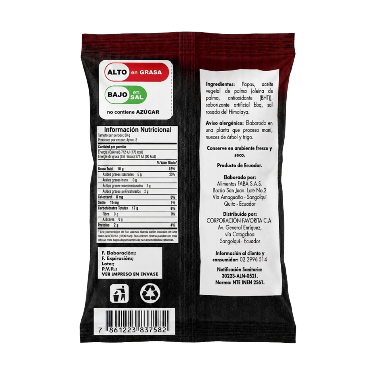 Papas Fritas Sabor BBQ ESY 100 G