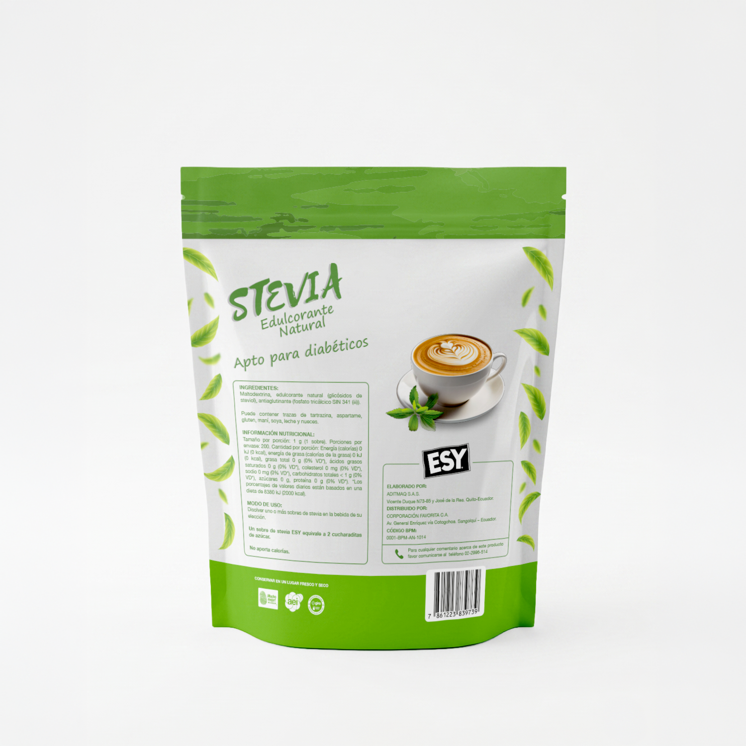 Endulzante Stevia En Polvo ESY 200 G