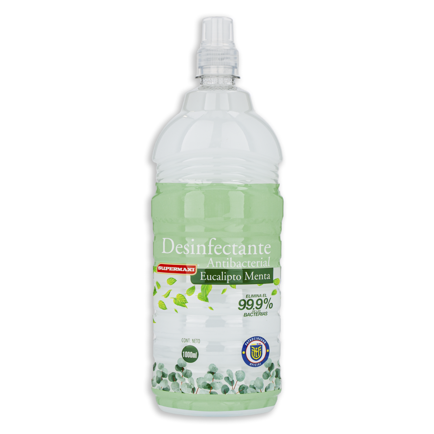 Desinfectante Líquido Antibacterial Fragancia Eucalipto Menta FEF SUPERMAXI 1000 Ml