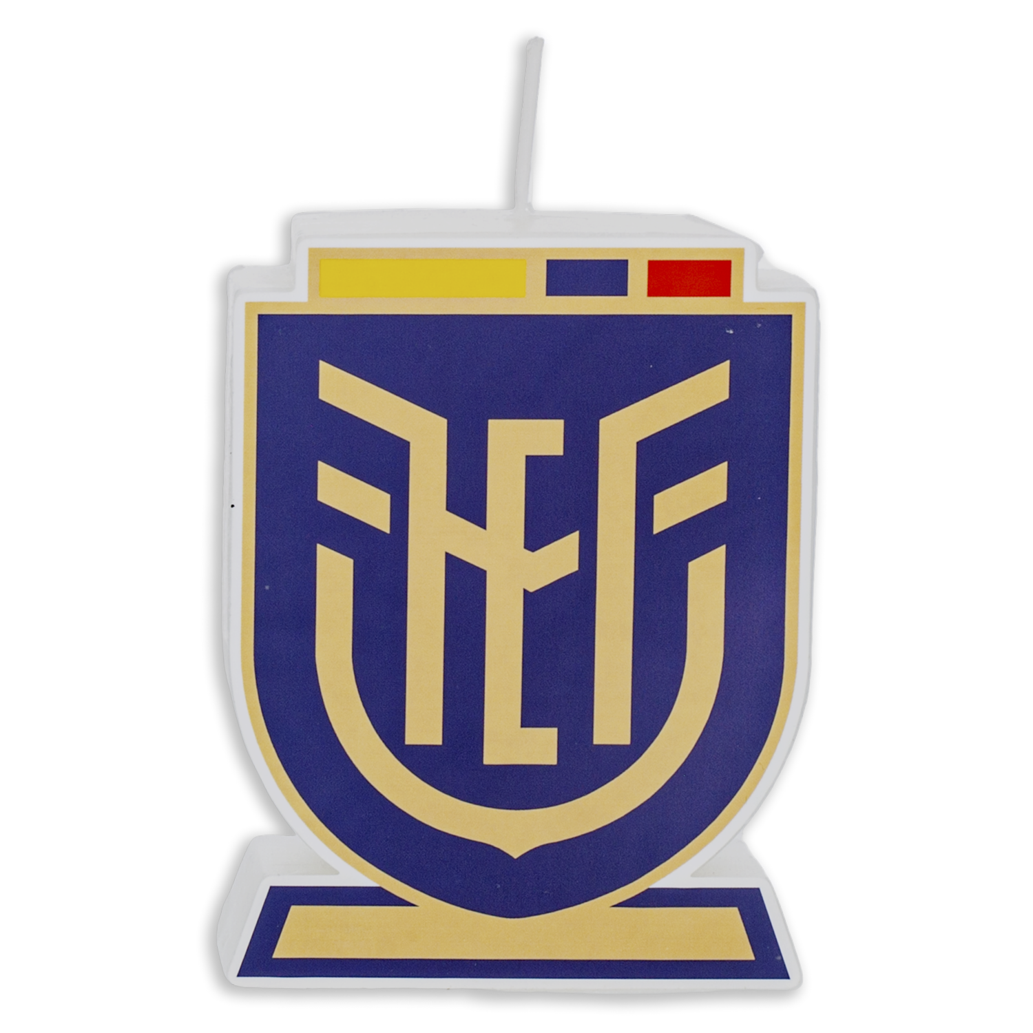 Vela Decorativa Diseño Escudo De La FEF SUPERMAXI Unidad