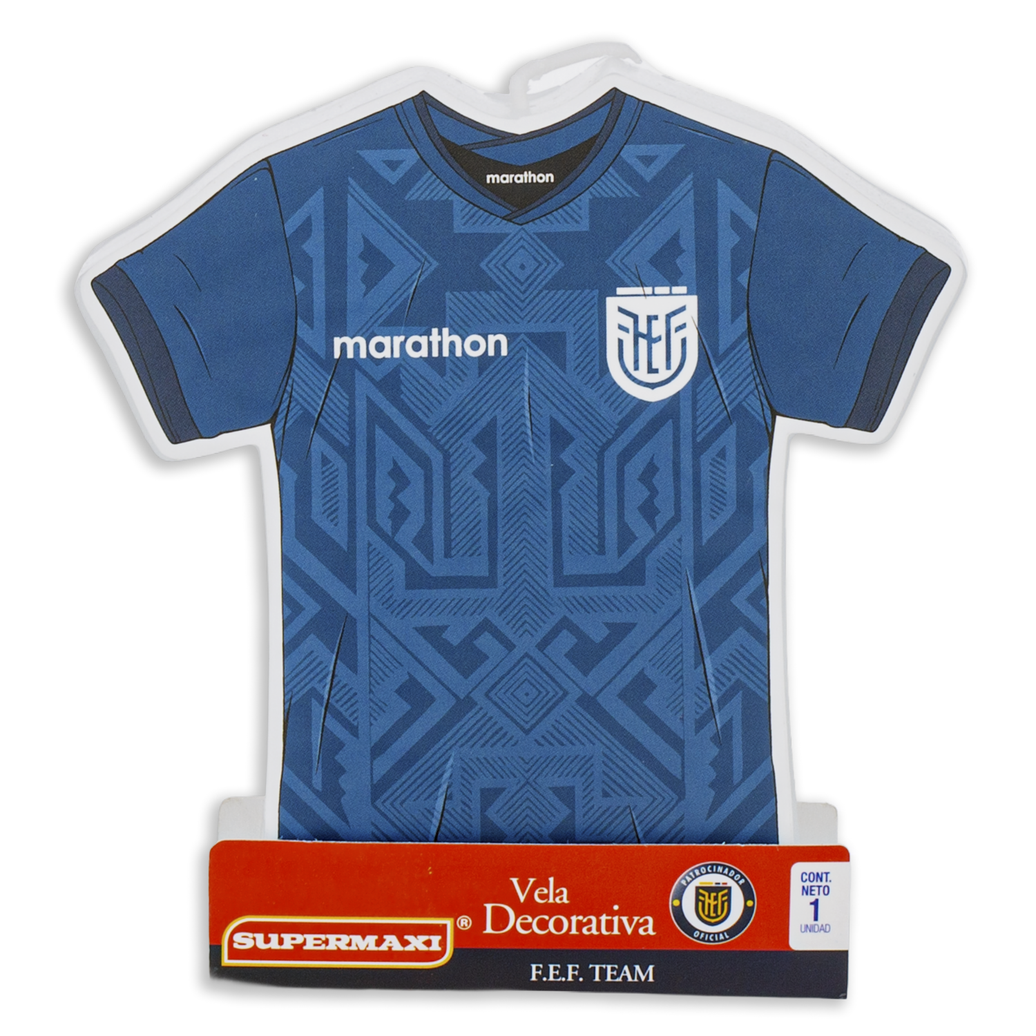 Vela Decorativa Diseño Camiseta De La FEF Unidad SUPERMAXI