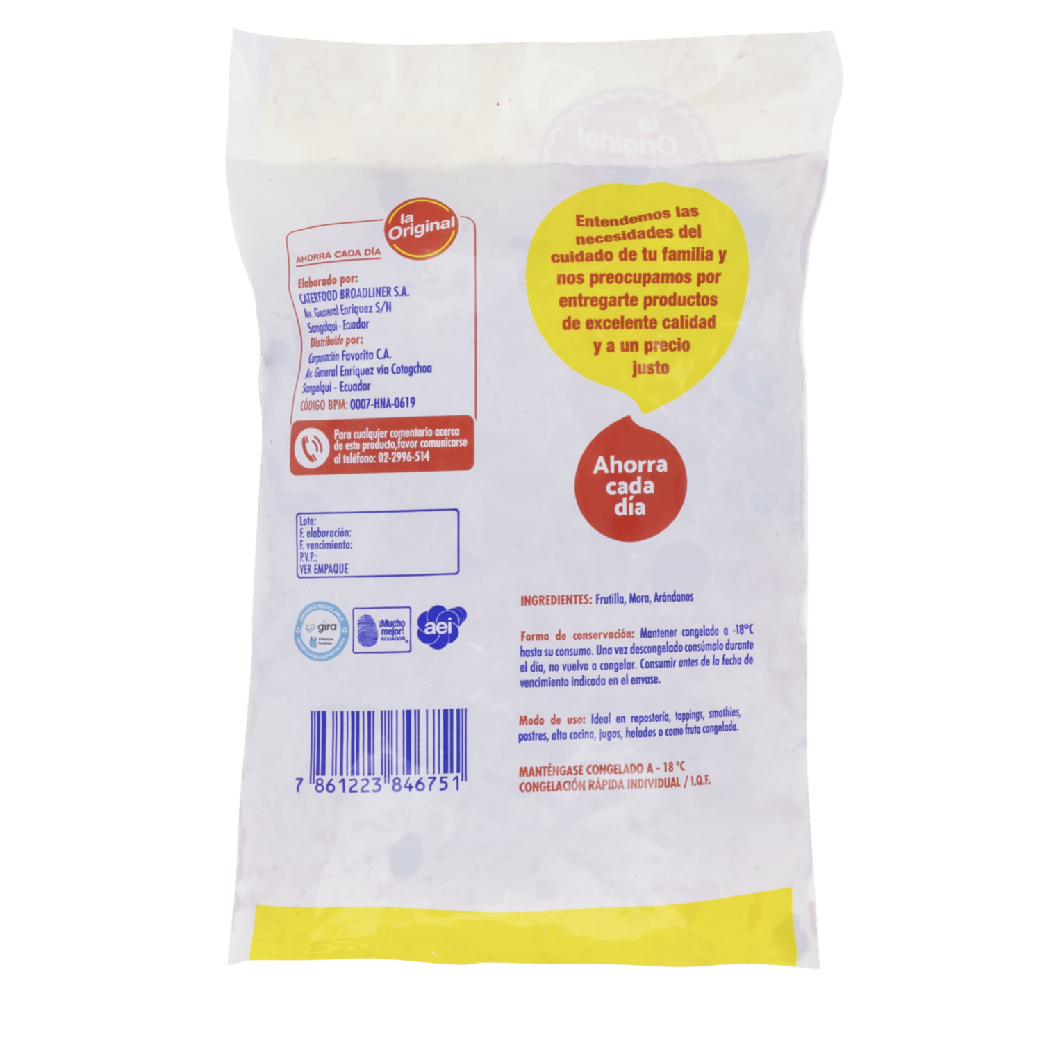 Mix Berries Congelados LA ORIGINAL 150 G