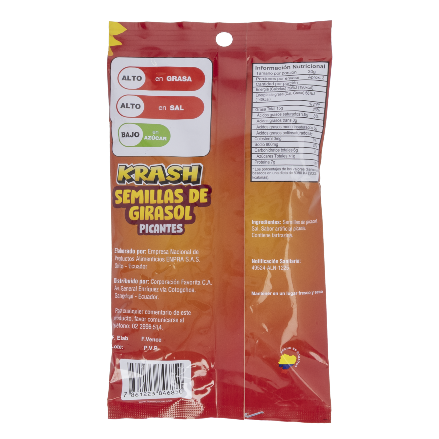 Semillas De Girasol Sabor Picante KRASH 100 G