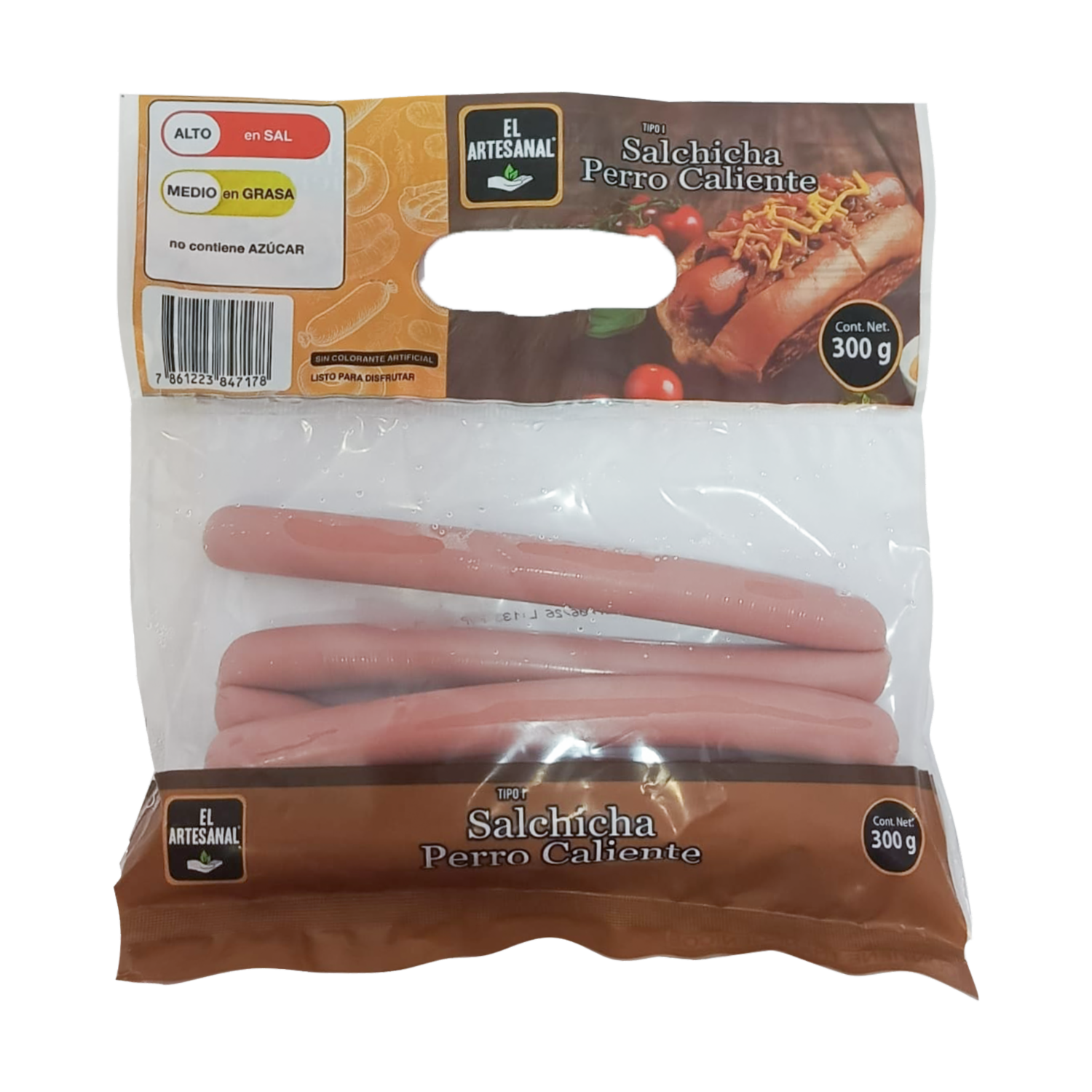Salchicha Perro Caliente EL ARTESANAL 300 G