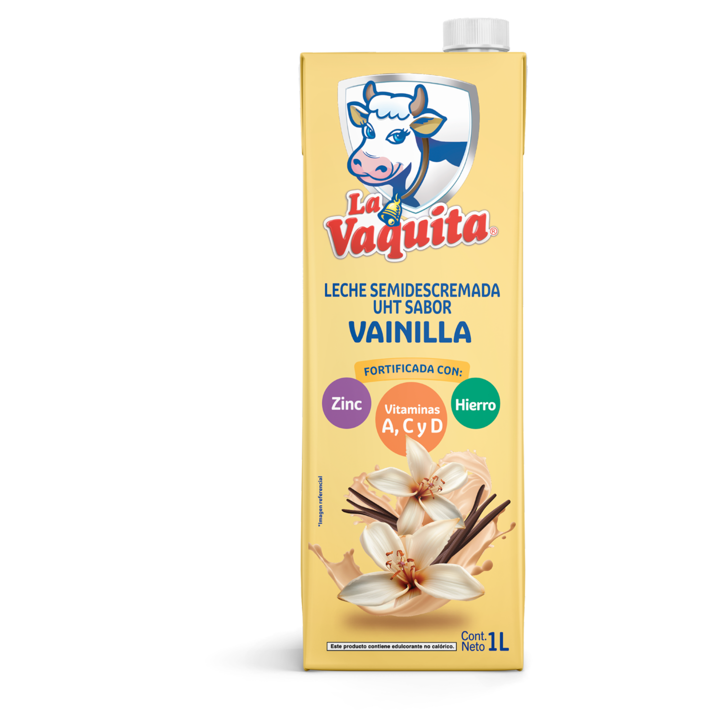 Leche Saborizada Semidescremada Sabor Vainilla LA VAQUITA 1 L