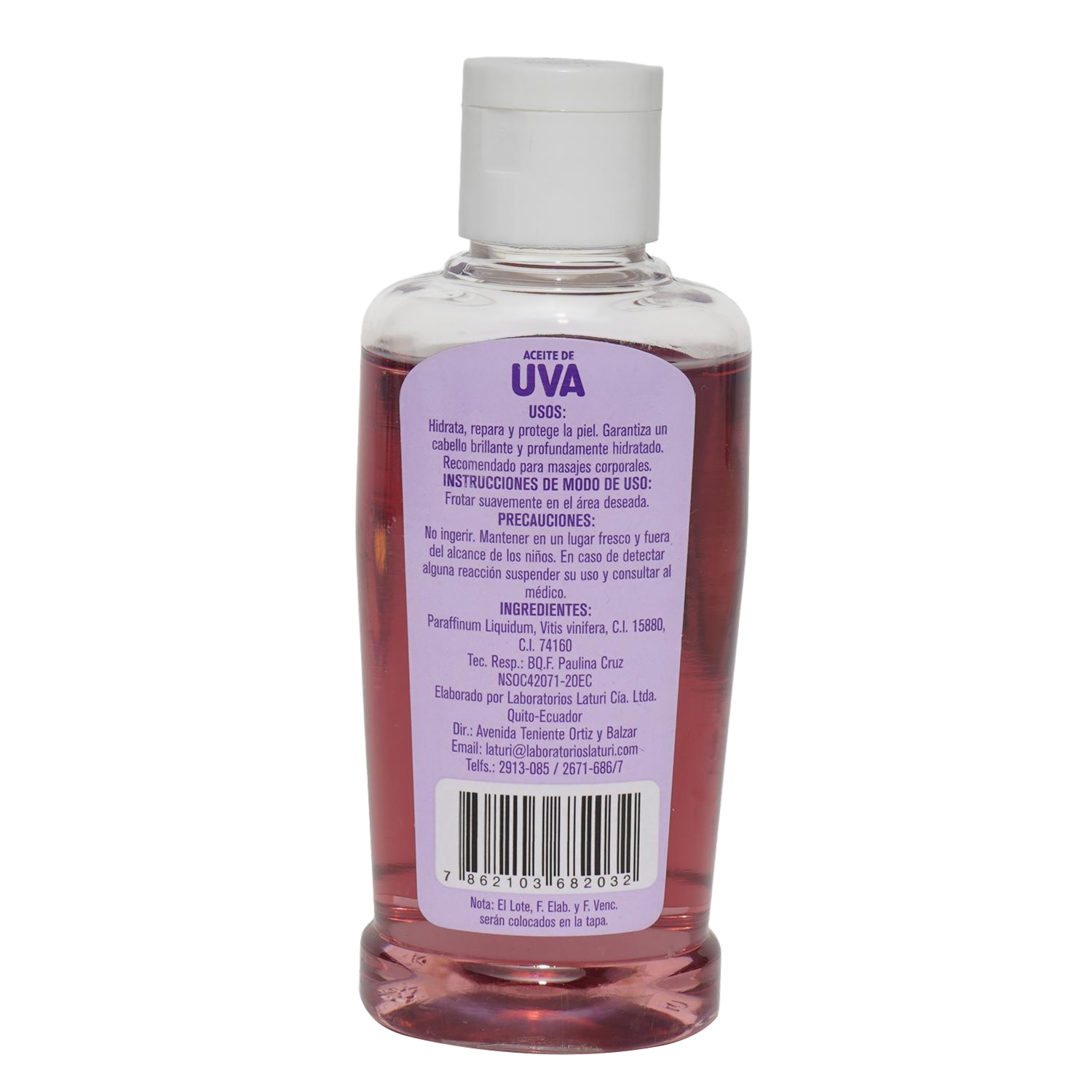 Aceite Cosmético De Semillas De Uva LATURI 120 Ml