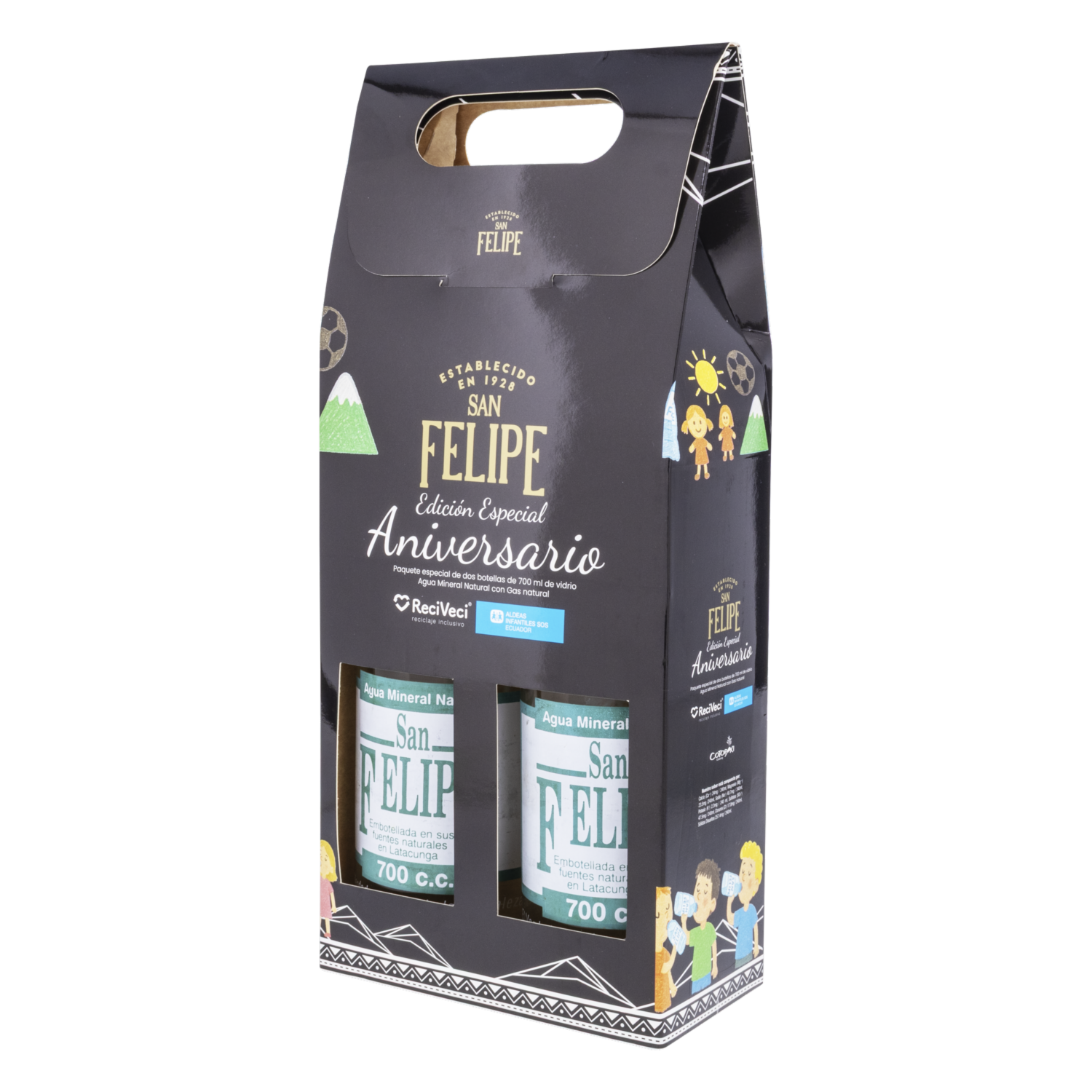 Agua Con Gas Two Pack Aniversario – Edición Limitada SAN FELIPE 2 X 700 Ml
