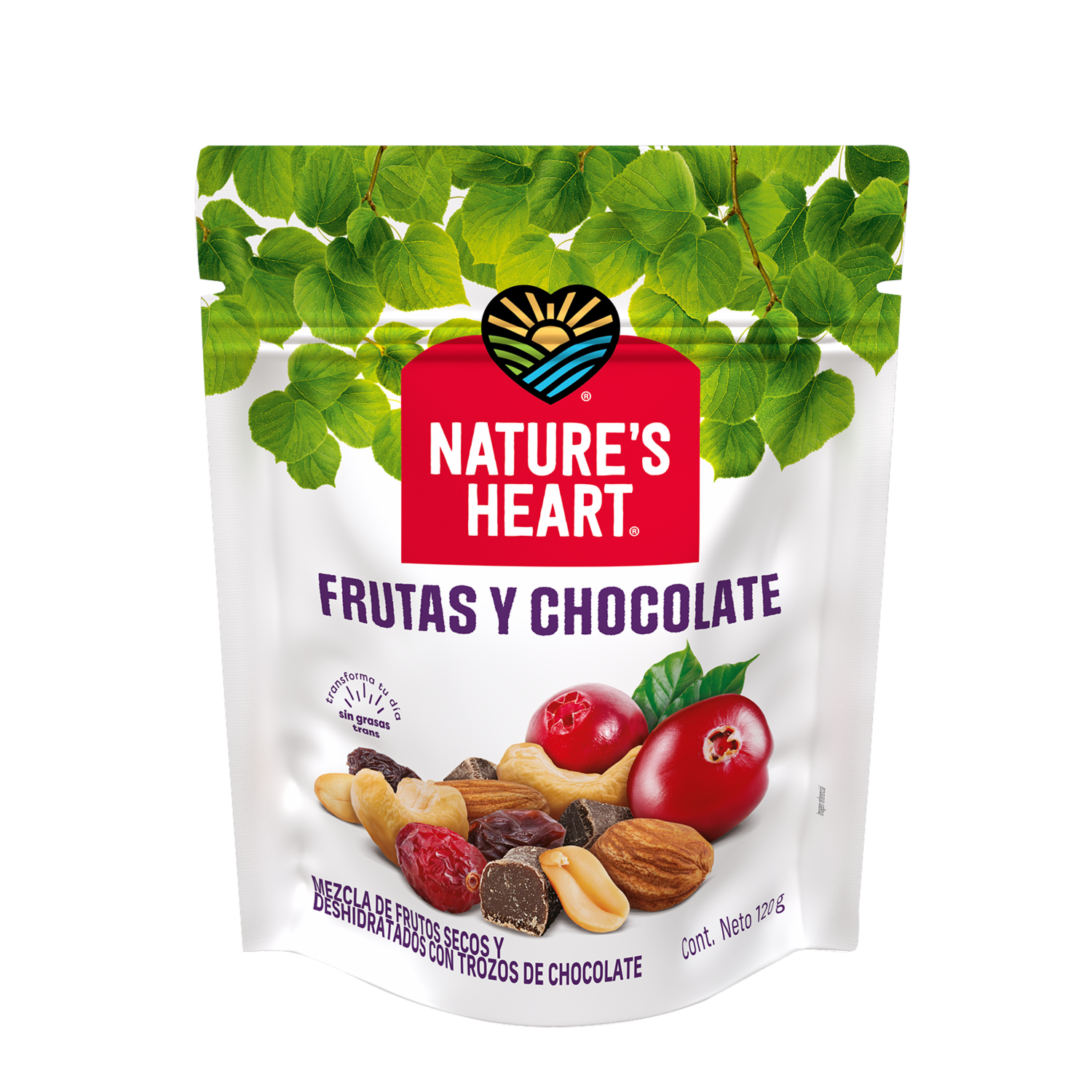 Mix Frutos Secos Frutas Y Chocolates NATURE´S HEART 120 g