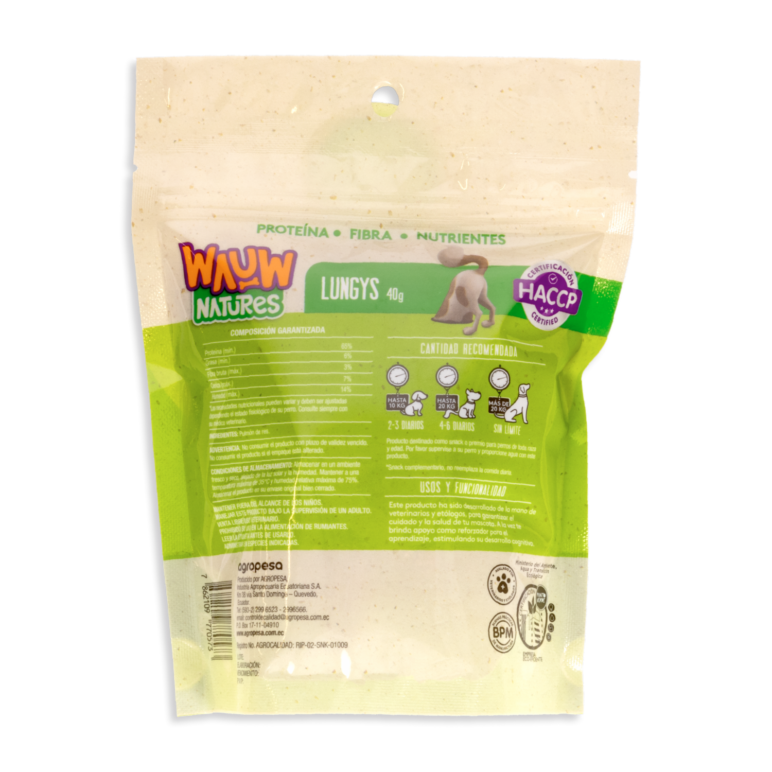 Snack Para Perros Lungys WAUW 40 G
