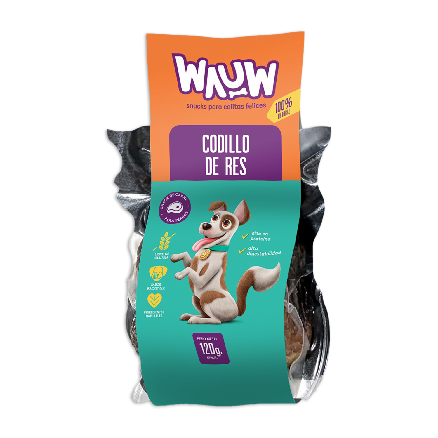Snack Para Perros Codillo De Res WAUW 120 G