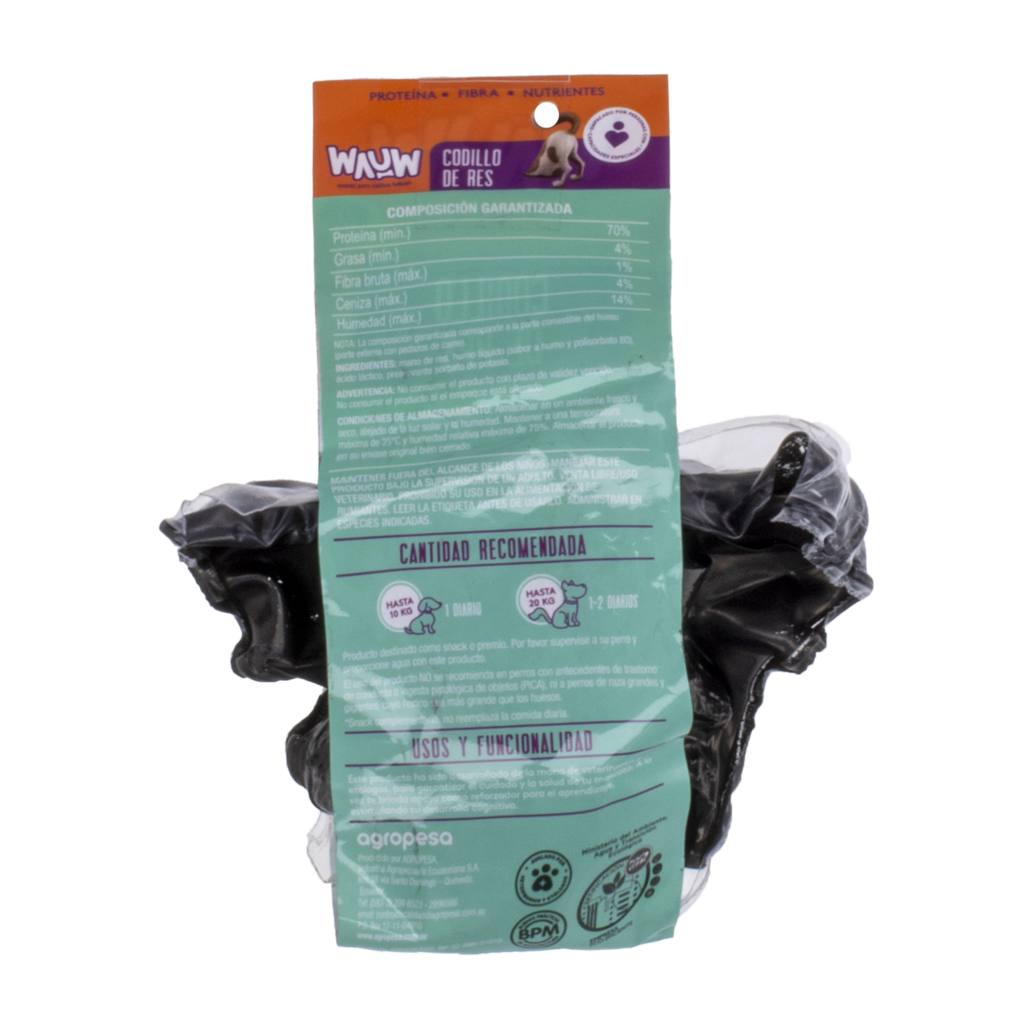 Snack Para Perros Codillo De Res WAUW 120 G