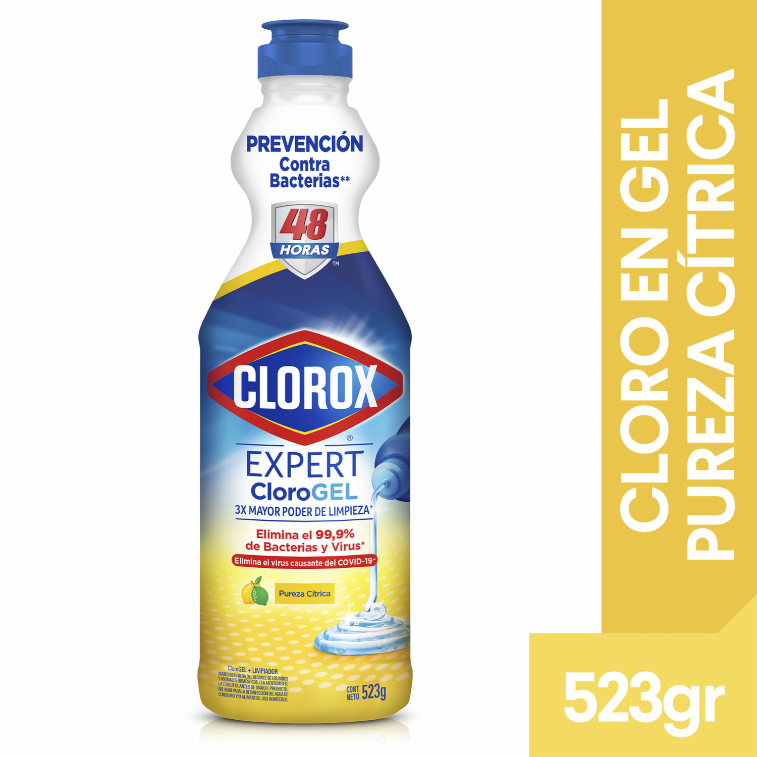 Cloro Power Gel Pureza Cítrica CLOROX 500 Ml