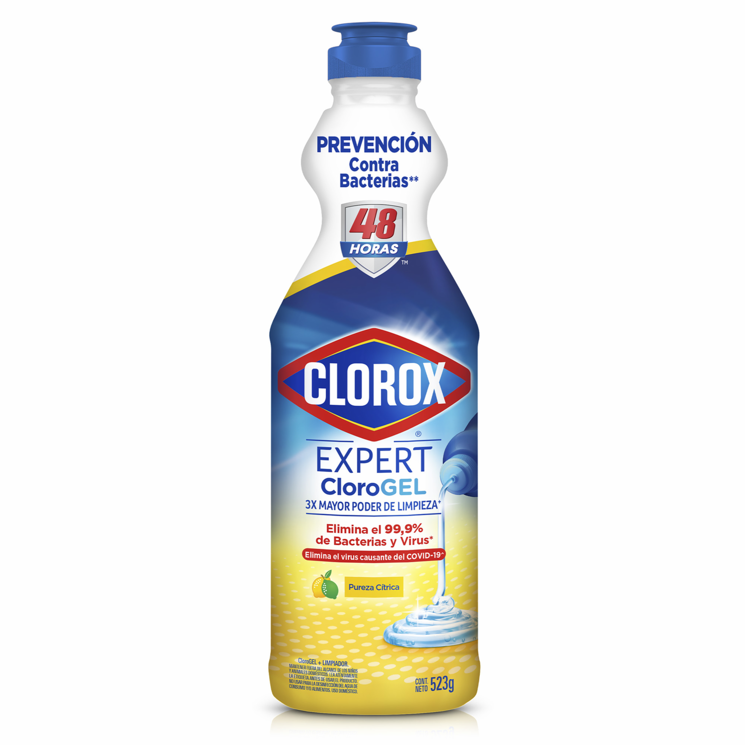 Cloro Power Gel Pureza Cítrica CLOROX 500 Ml