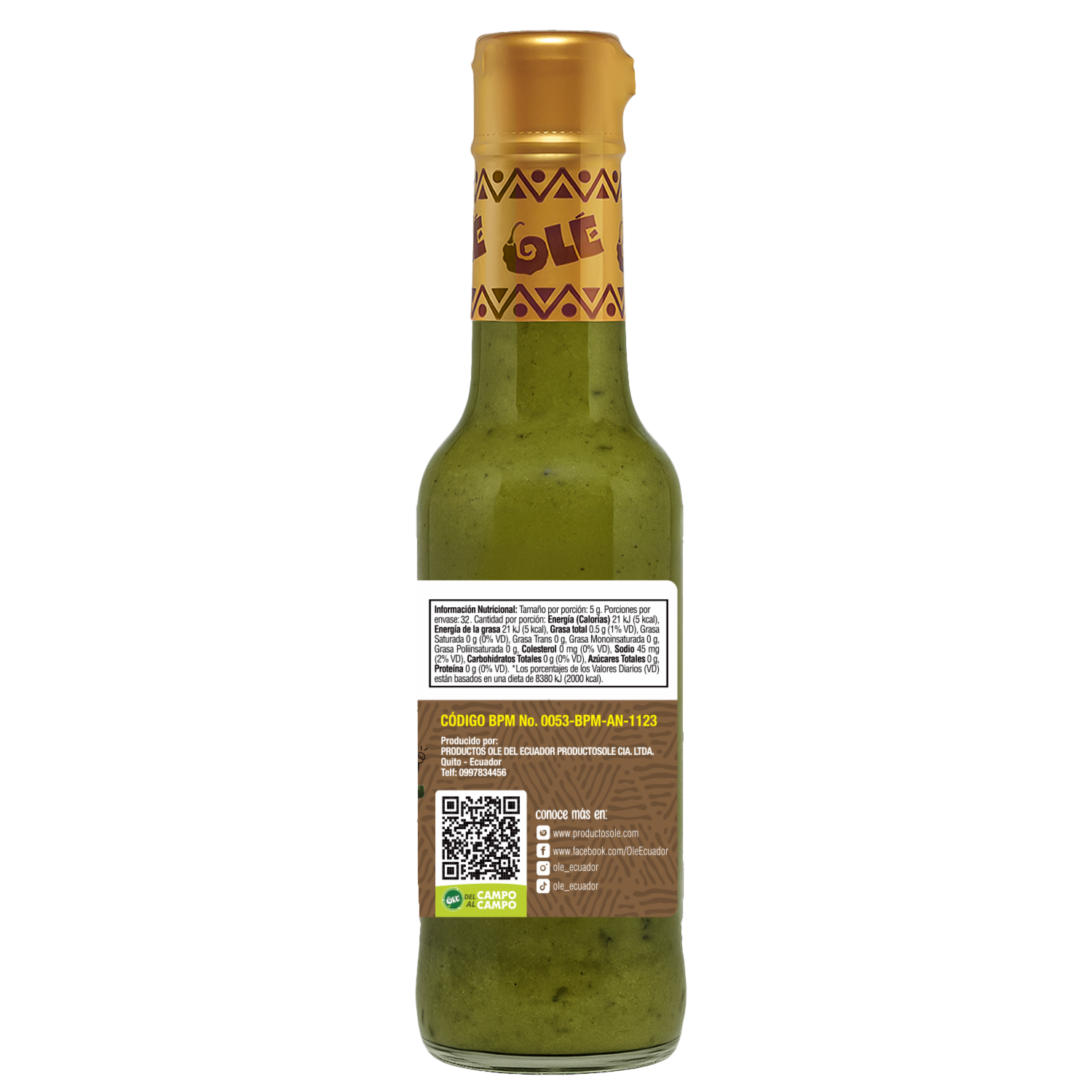 Salsa de Ají Lojano OLÉ 160 G