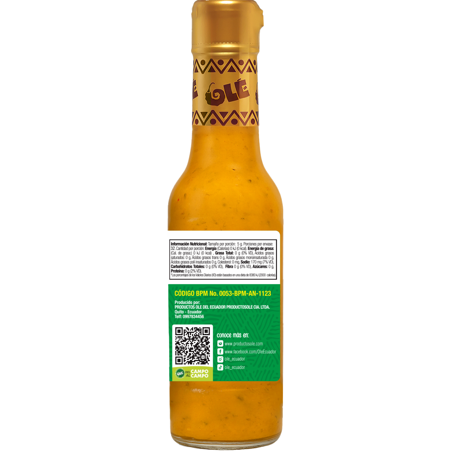 Salsa de Ají Manaba OLÉ 160 G