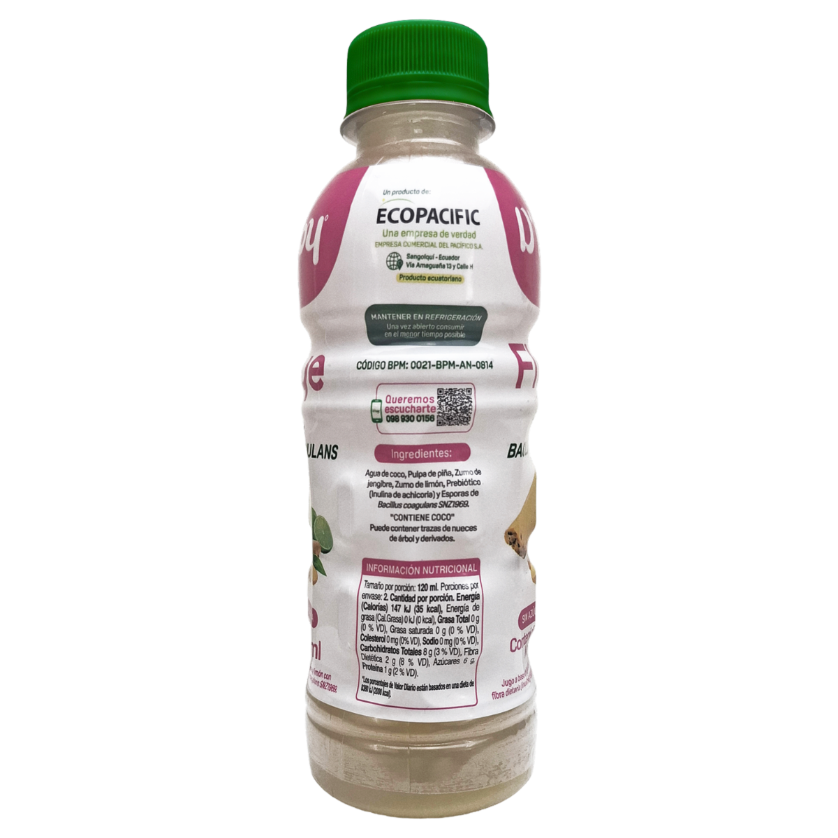 Jugo Funcional De Piña Jengibre Y Limón Fluye D’HOY 240 Ml