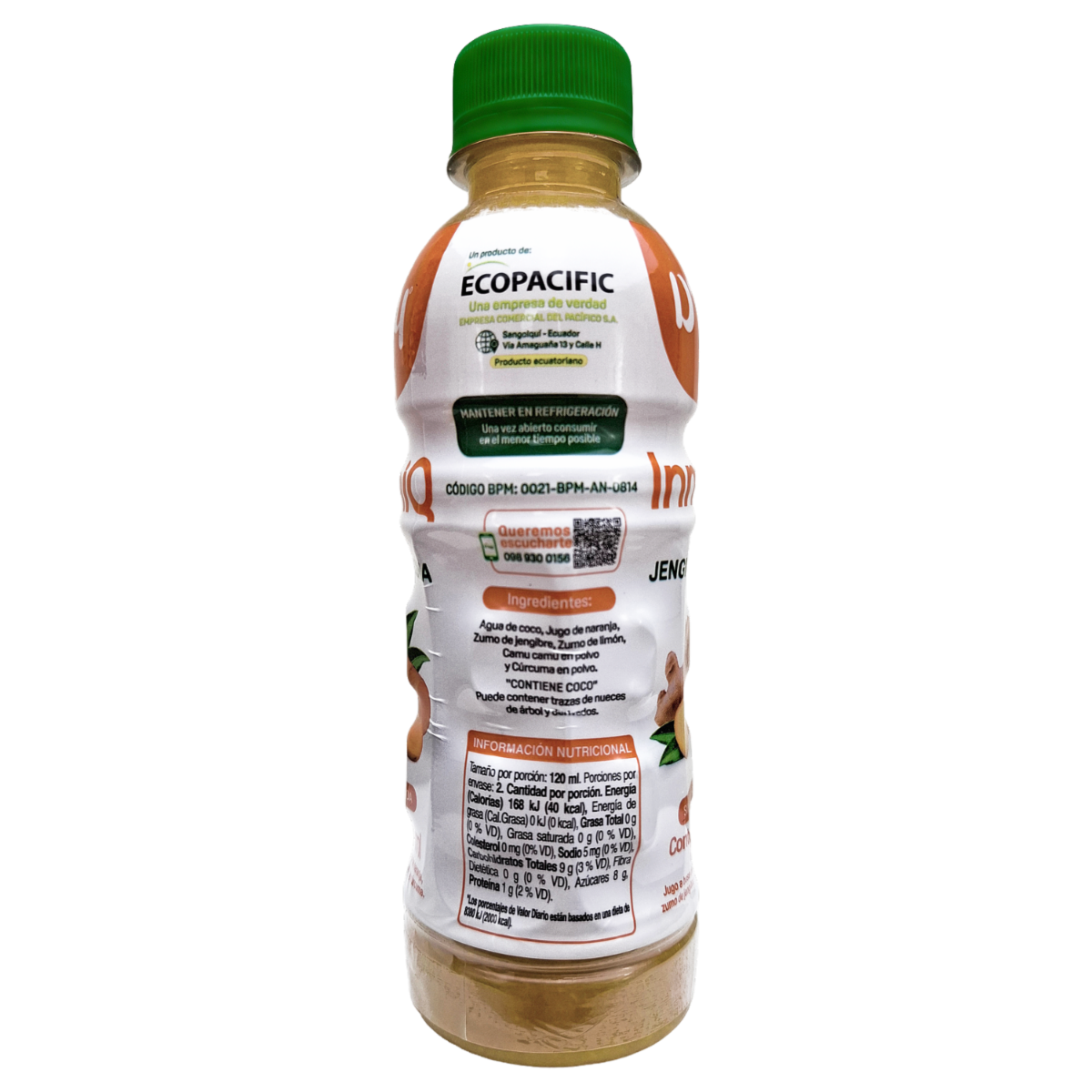 Jugo Funcional De Naranja Con Jengibre Y Cúrcuma Inmuniq D’HOY 240 Ml