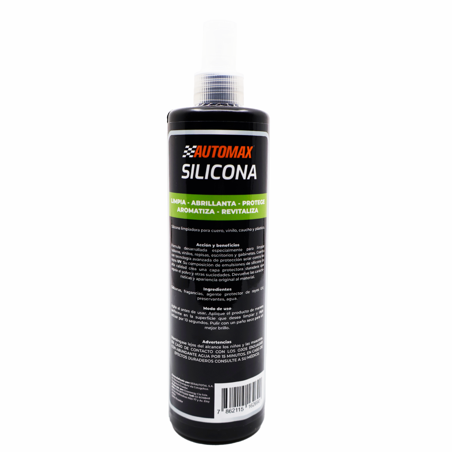 Silicona Automotriz Fragancia Manzana Verde AUTOMAX 350 Ml