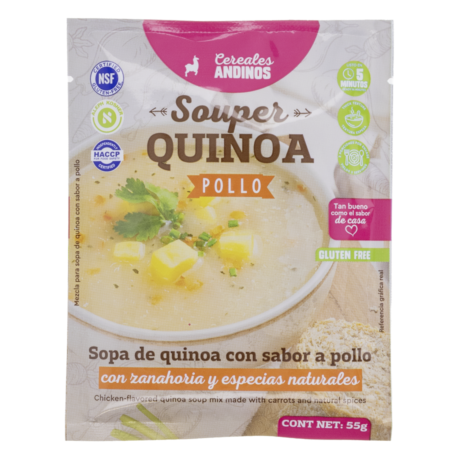Sopa De Quinua Sabor A Pollo CEREALES ANDINOS 55 G