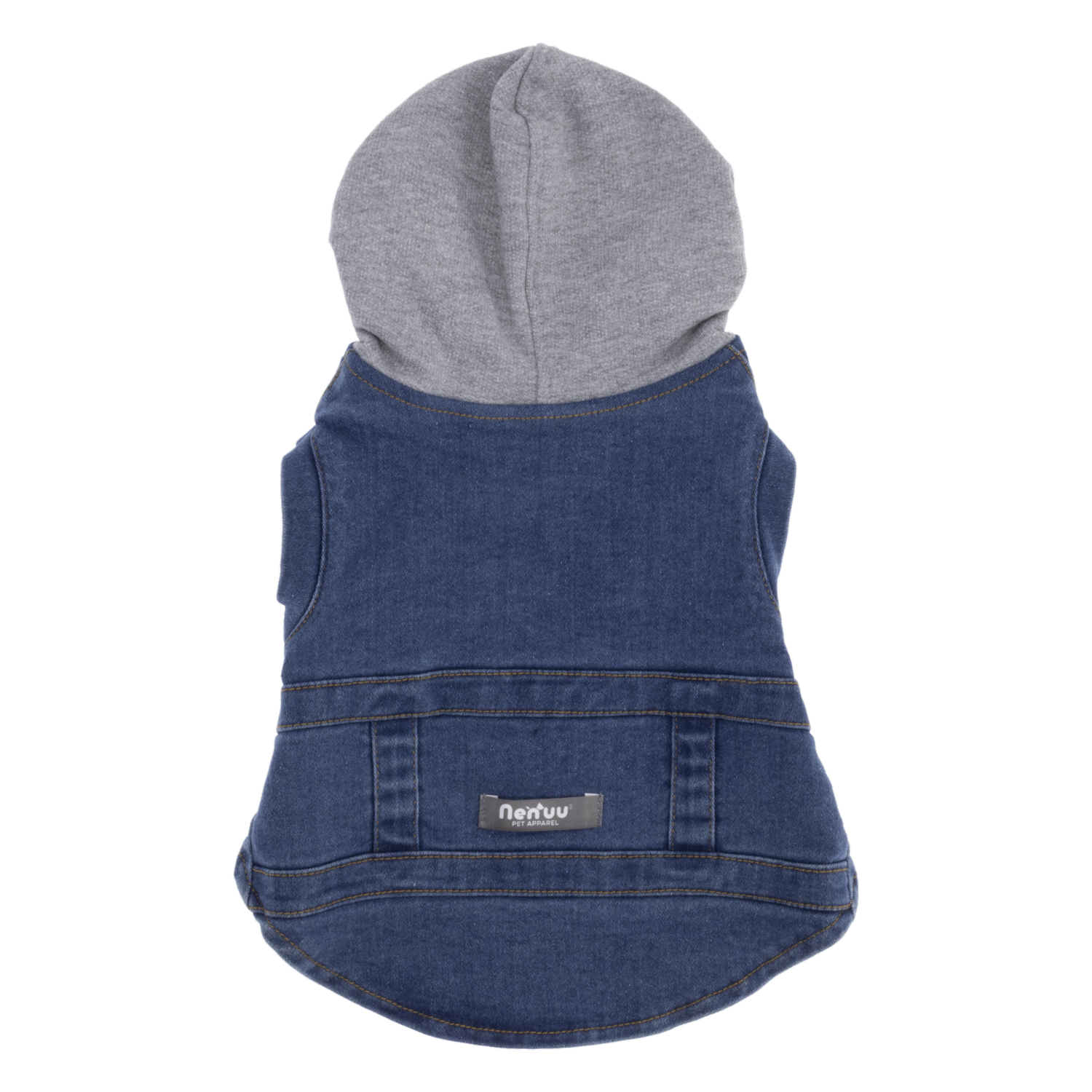 Chaleco Para Perro Diseño Con Capucha Denim NENUU Talla Pequeño