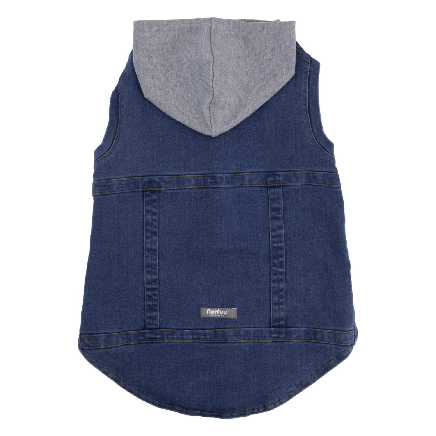 Chaleco Para Perro Diseño Con Capucha Denim NENUU Talla Extra Grande
