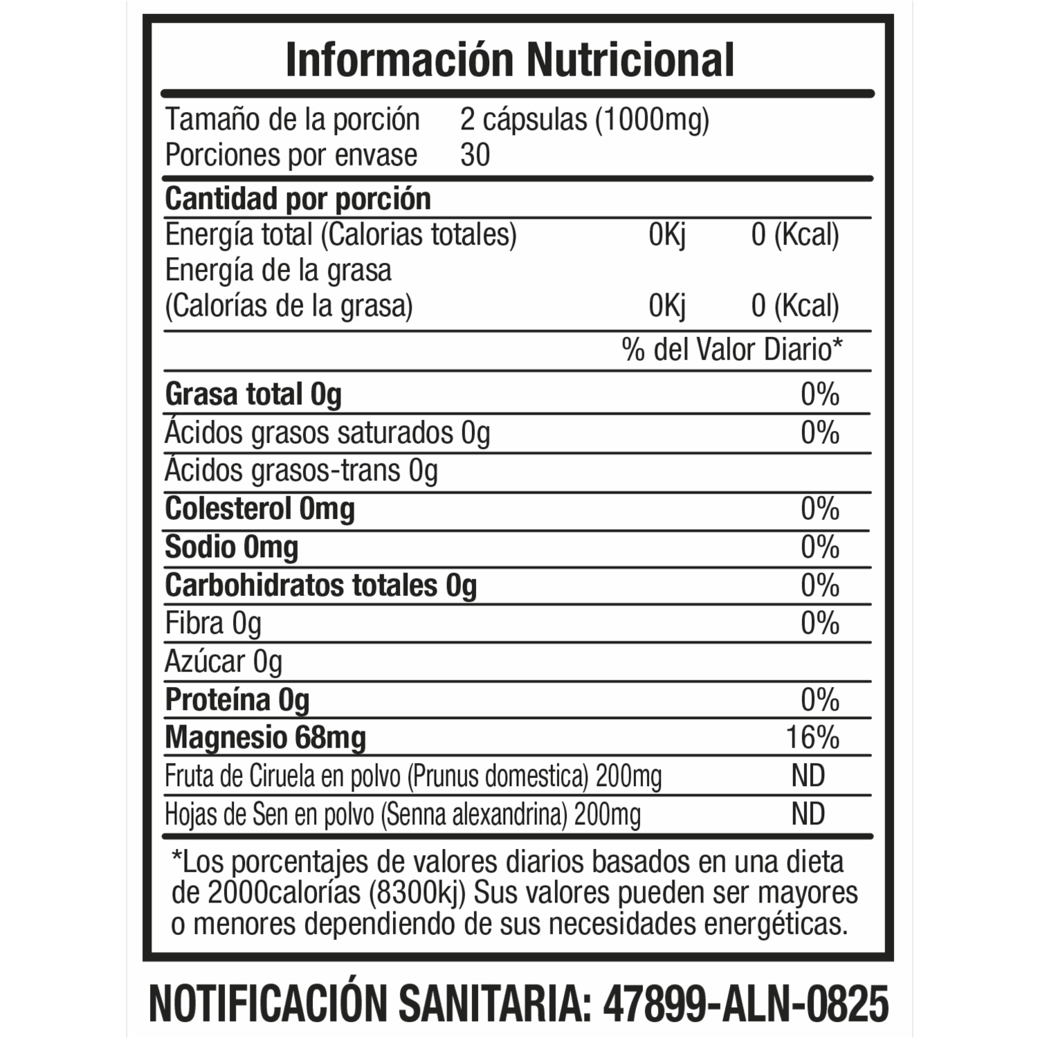Suplemento Ciruela Sen Y Citrato De Magnesio VITAHEALTH 30 G