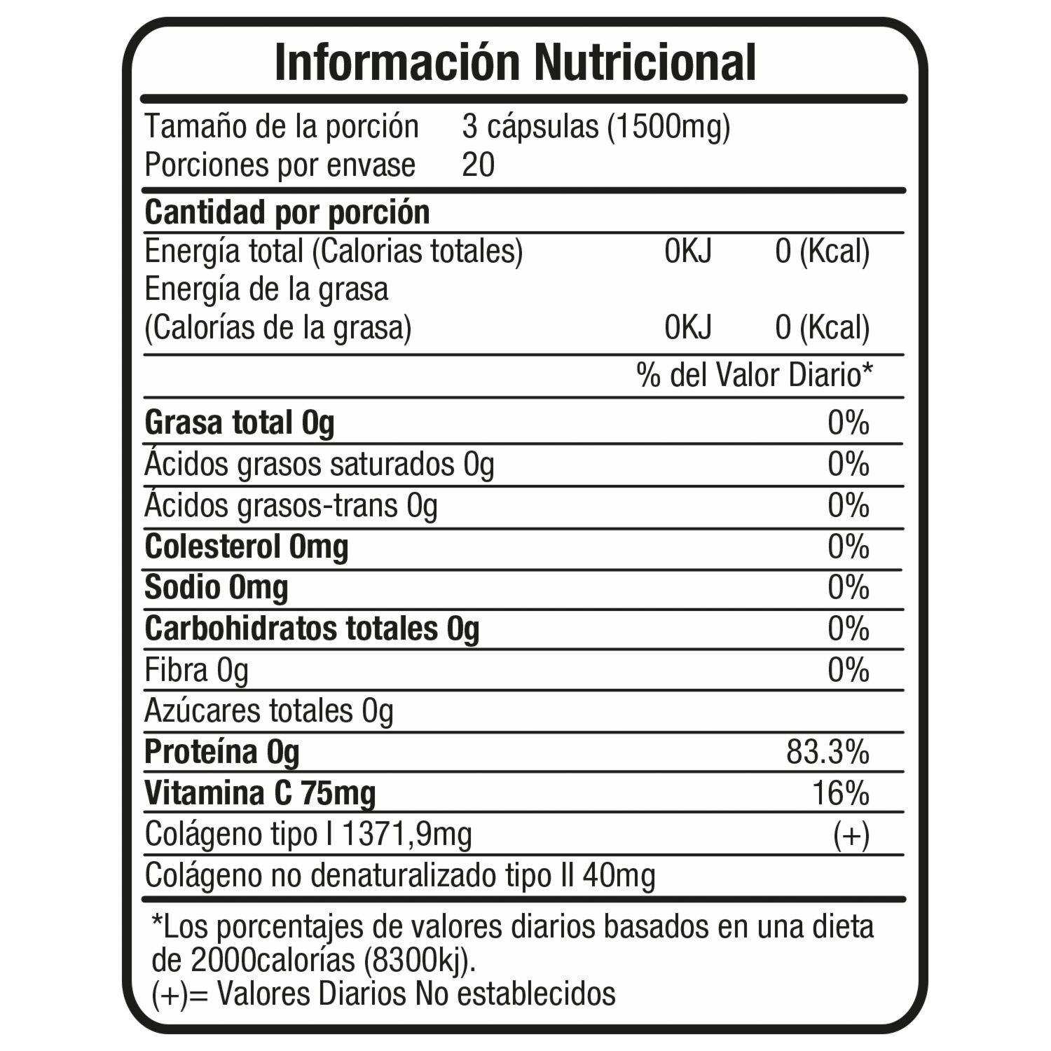 Suplemento Colágeno Tipo UC II Y Vitamina C VITAHEALTH 30 G