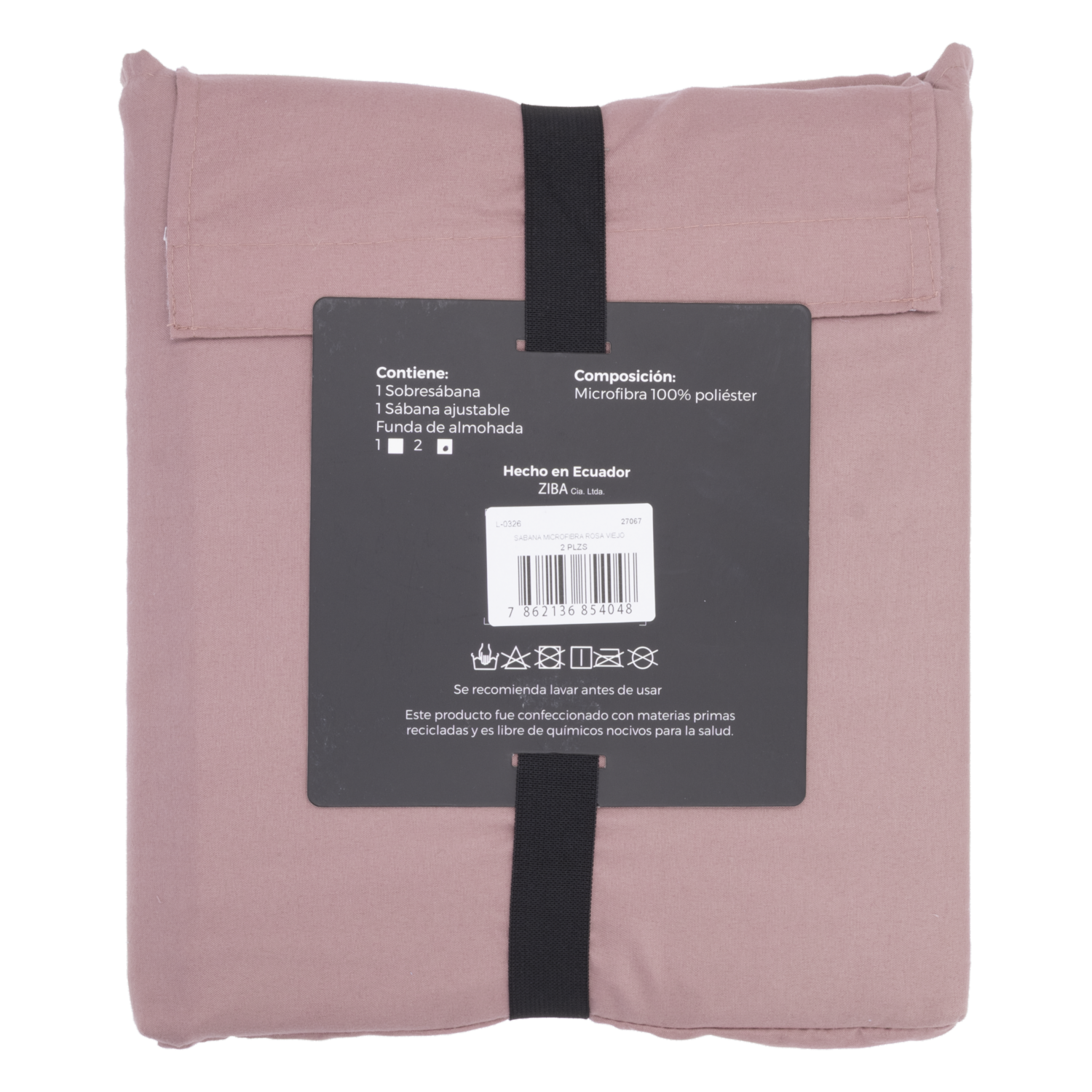 Juego De Sabanas En Microfibra Rosa Viejo ZIBA HOME 2 Plazas