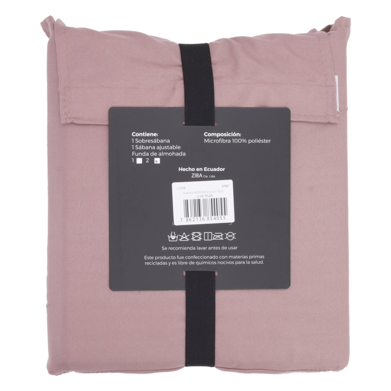 Juego De Sabanas En Microfibra Rosa Viejo ZIBA HOME 2 1/2 Plazas