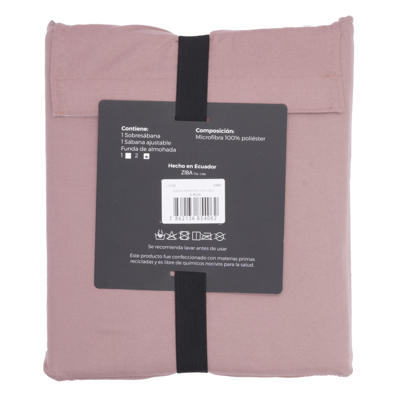 Juego De Sabanas En Microfibra Rosa Viejo ZIBA HOME 3 Plazas