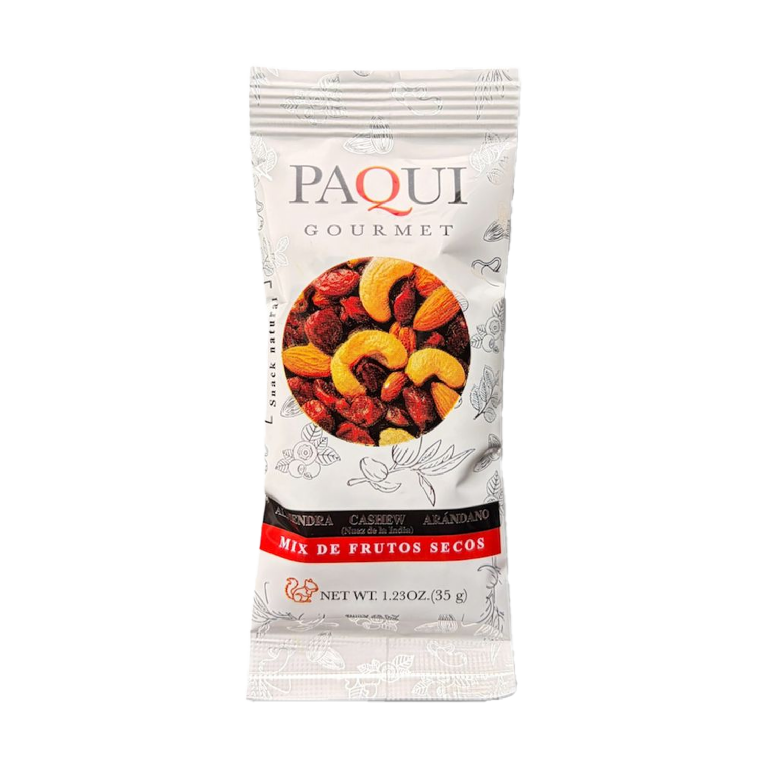 Mix Frutos Secos Almendra Arándano Y Cashew PAQUI GOURMET 35 G