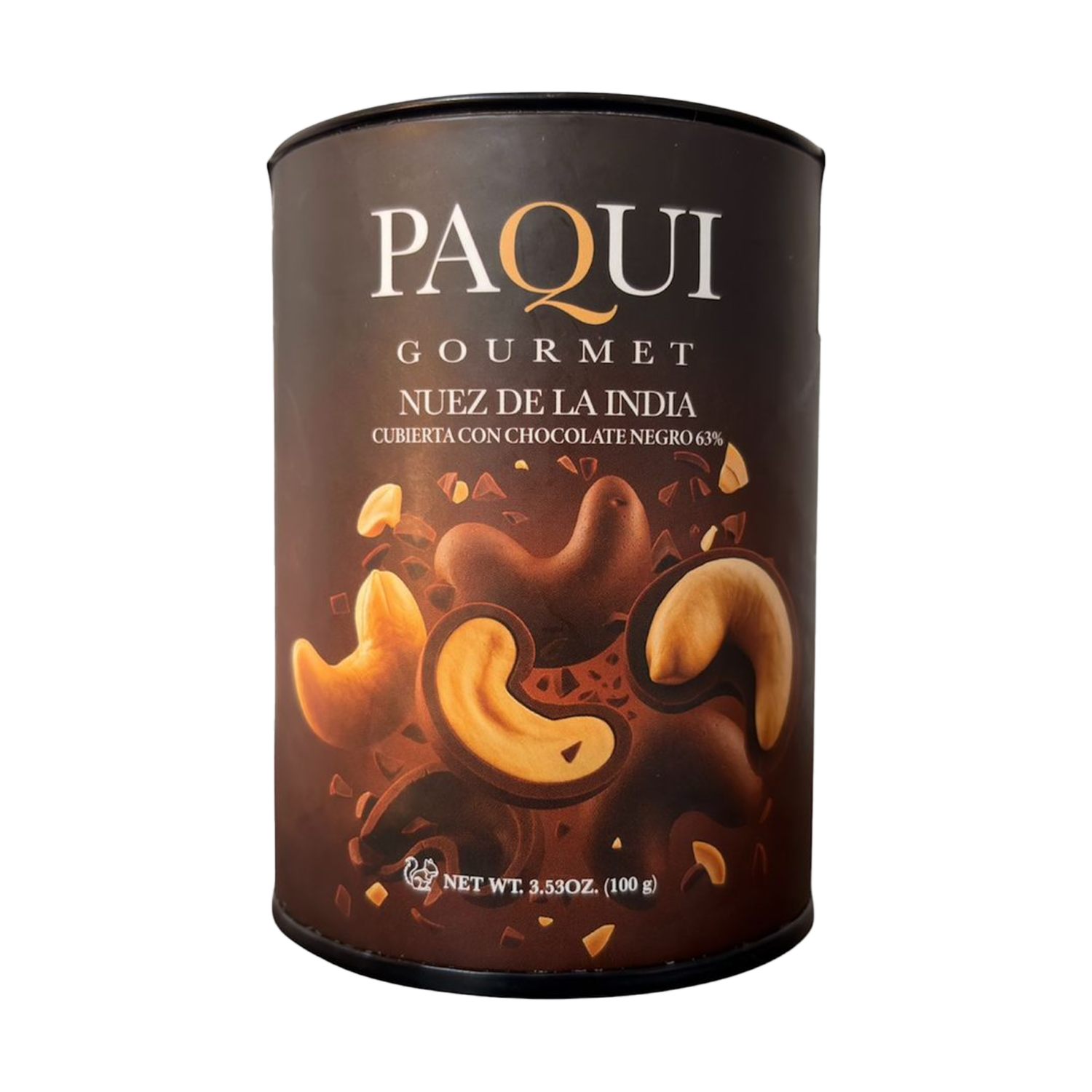 Nuez De La India Gourmet Cubierta Con Chocolate Negro 63% PAQUI GOURMET 100 G