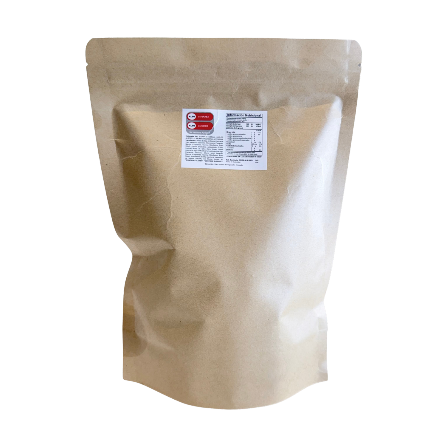 Crackers De Masa Madre Sabor Natural BÄCKER PANADERÍA ARTESANAL 140 G