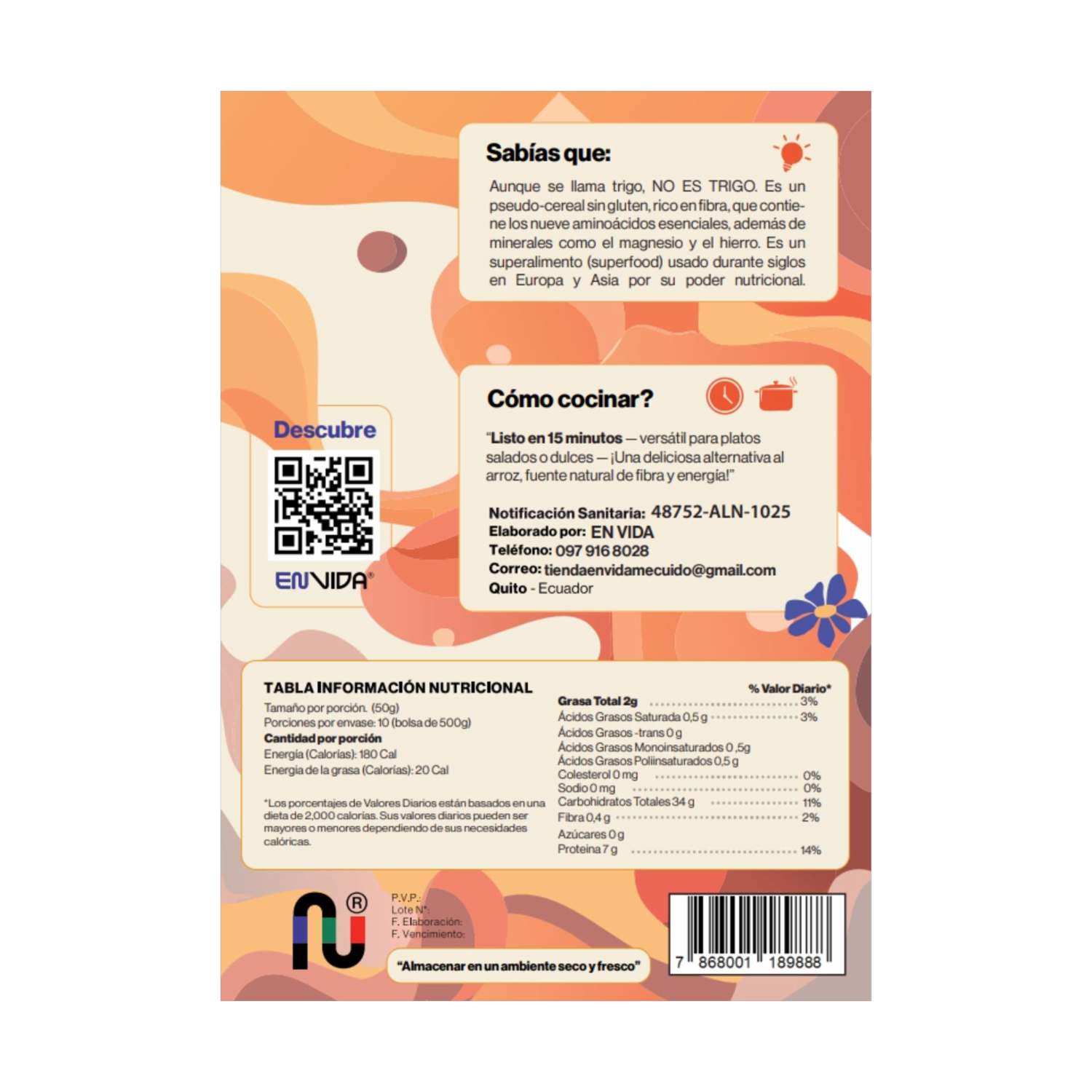 Trigo Sarraceno Gluten Free EN VIDA 500 G