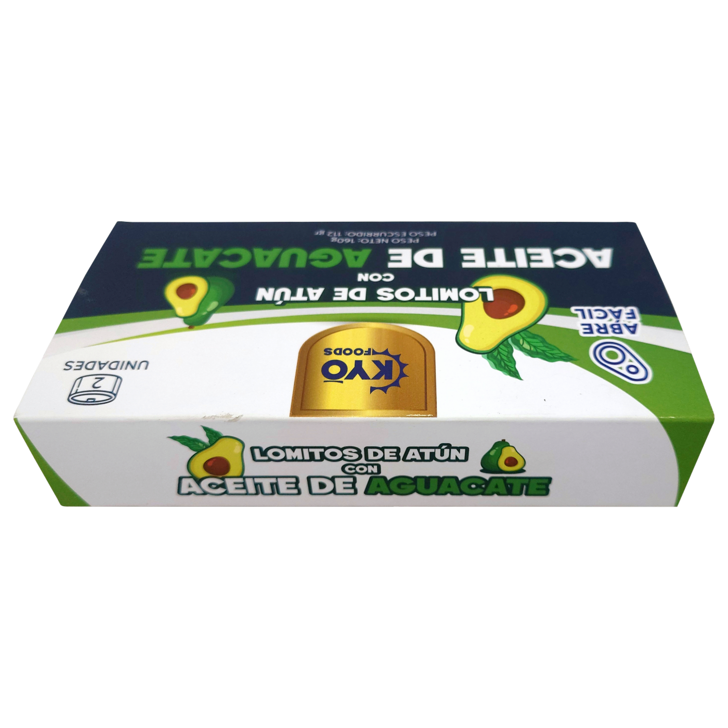 Lomitos De Atún Con Aceite De Aguacate KYO FOODS 2 X160 G