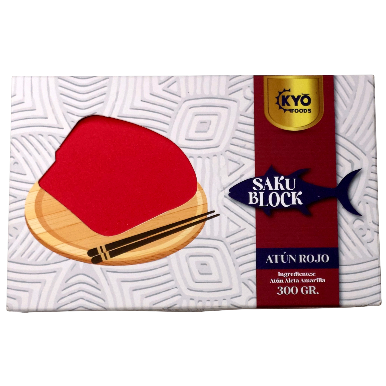Atún Rojo Congelado Saku Block KYO FOODS 300 G
