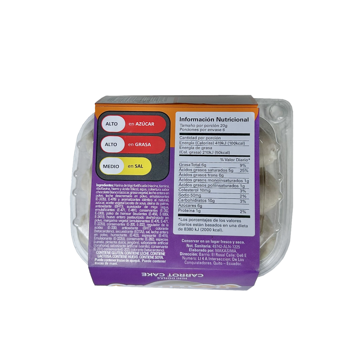 Donitas Sabor Carrot Cake DONUT EXPRESS 6 Pack