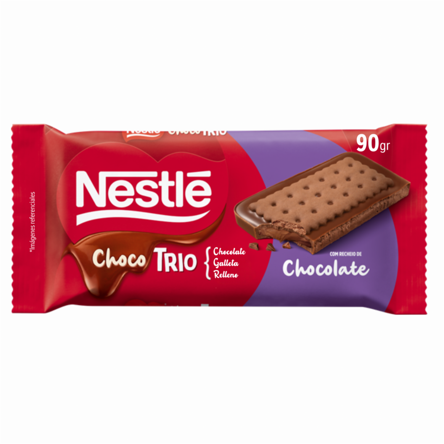 Chocolate En Barra Con Galleta Y Chocolate NESTLÉ CHOCOTRÍO 90 G