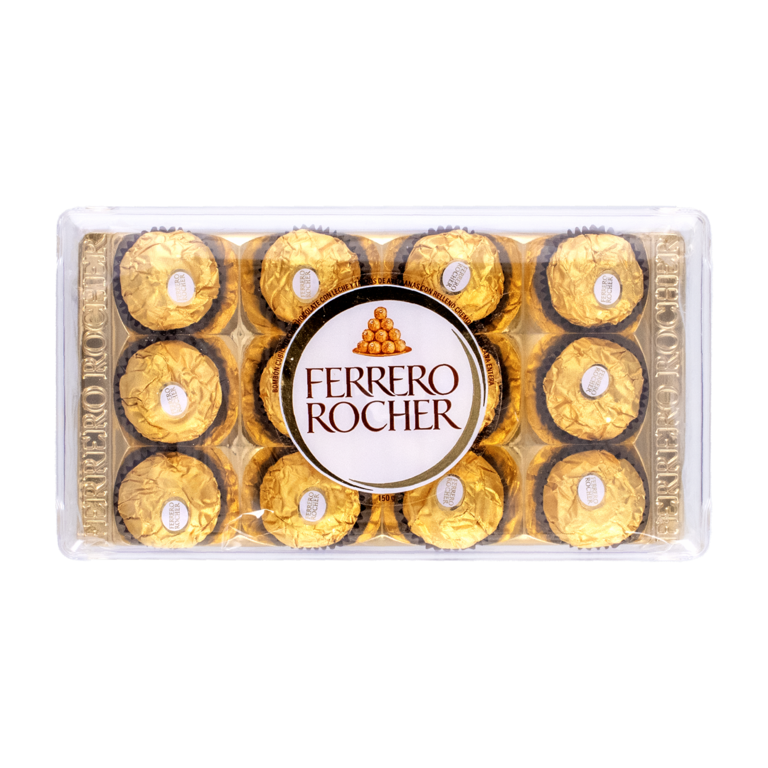 Bombones De Chocolate Recubierto De Trozos De Avellana FERRERO ROCHER 12 X 150 G