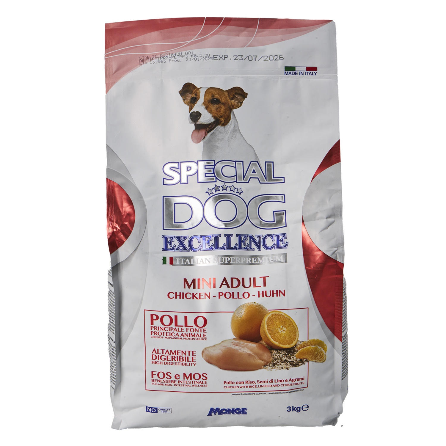 Alimento Para Perros Adultos Razas Pequeñas Con Pollo Linaza Y Frutos Cítricos EXCELLENCE 3 Kg