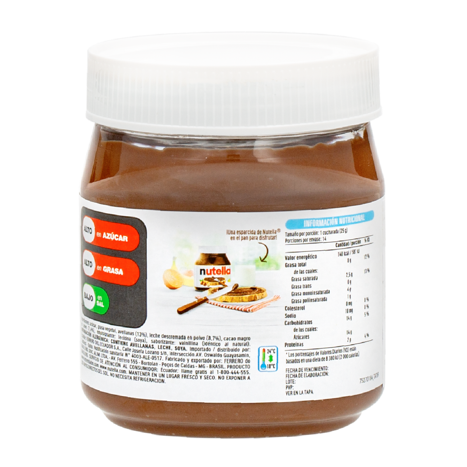 Crema De Avellana Y Cacao Untable NUTELLA 350 G