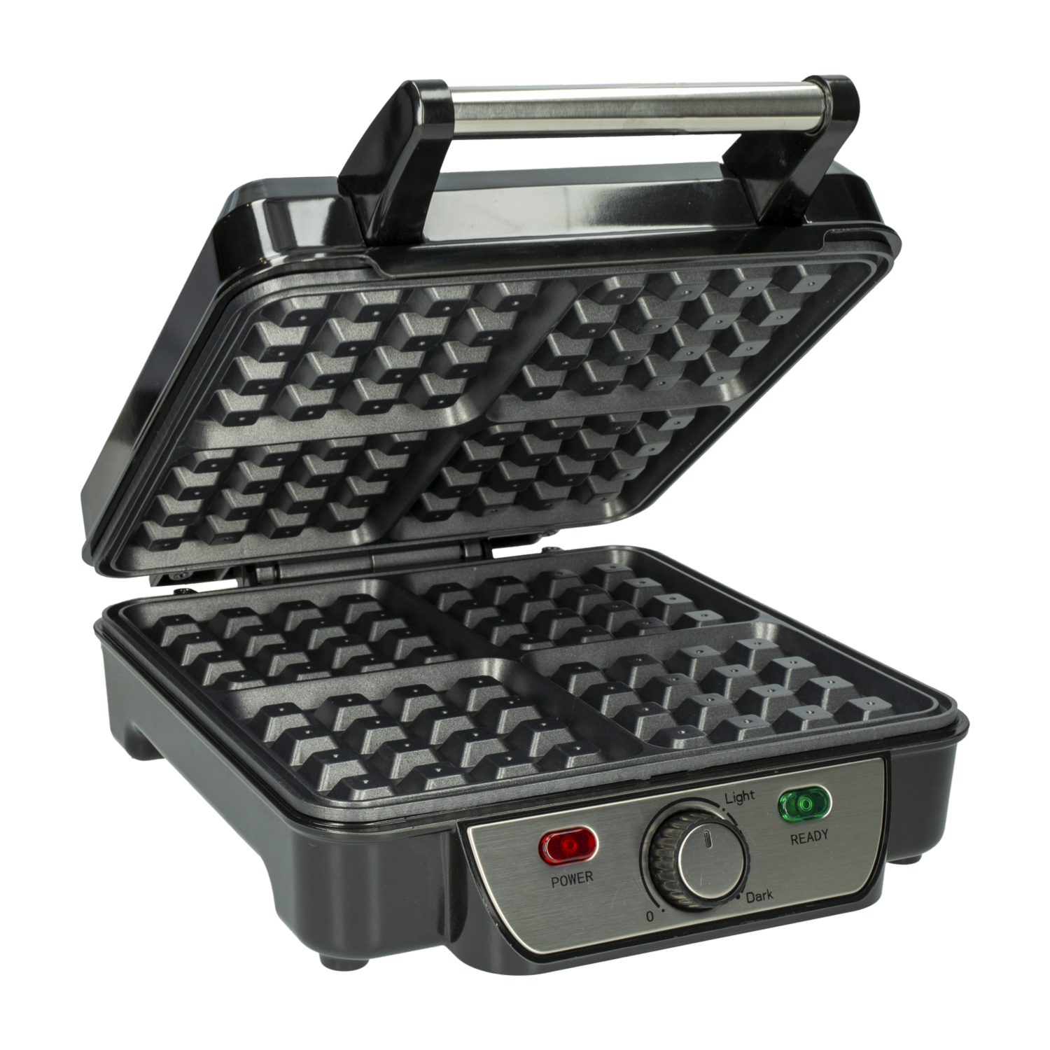 Wafflera Electrica Para Panes Belgas HH-09037020B HOLSTEIN 4 Rebanadas