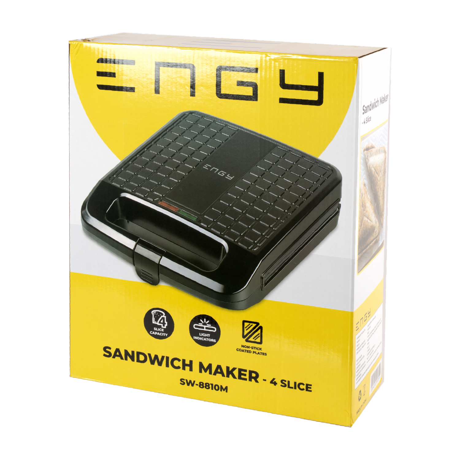 Sanduchera De 4 Rebanadas Modelo Sw-8810M ENGY 1400 Watts
