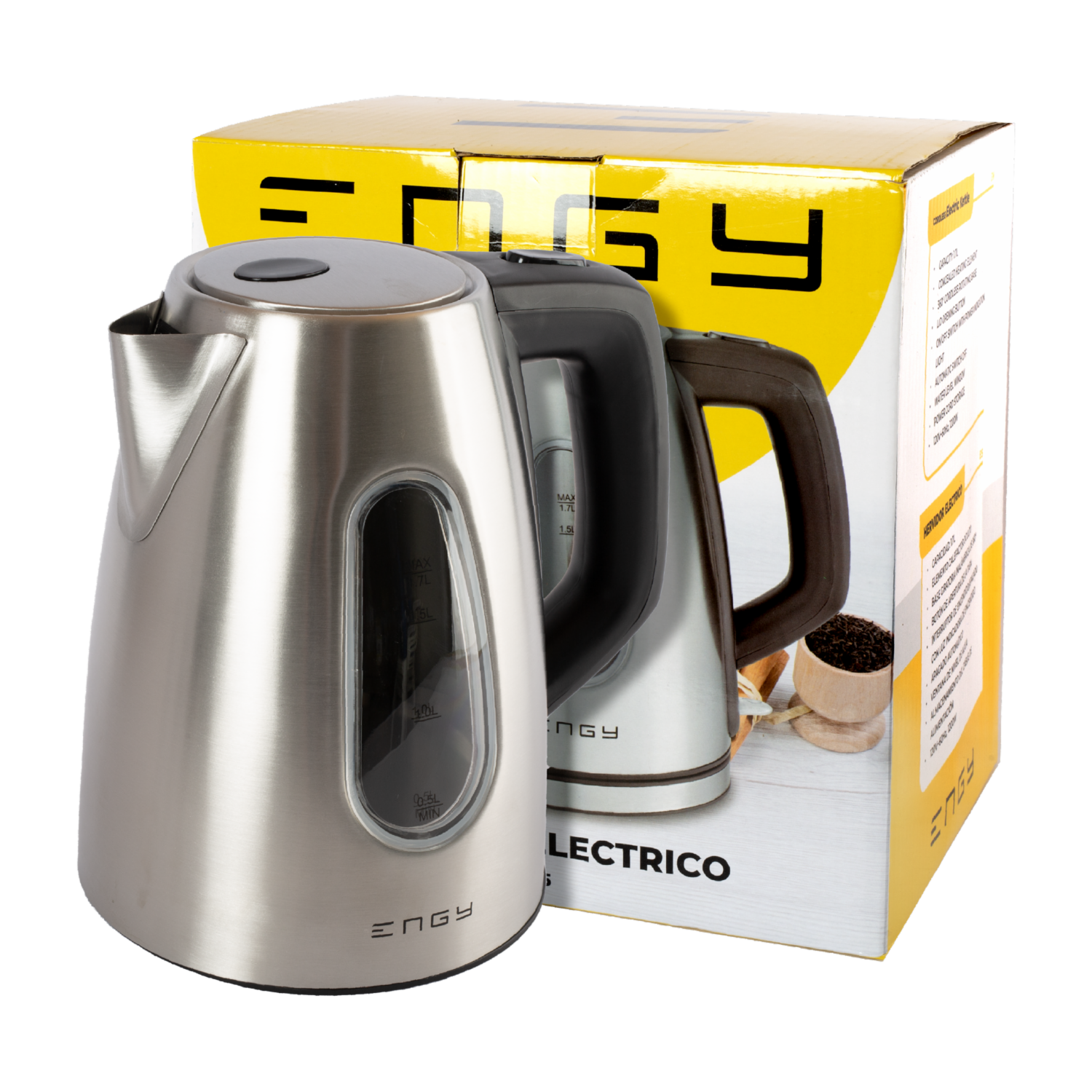 Hervidor De Agua De 1.7 Litros Modelo T-905 ENGY 1200 Watts