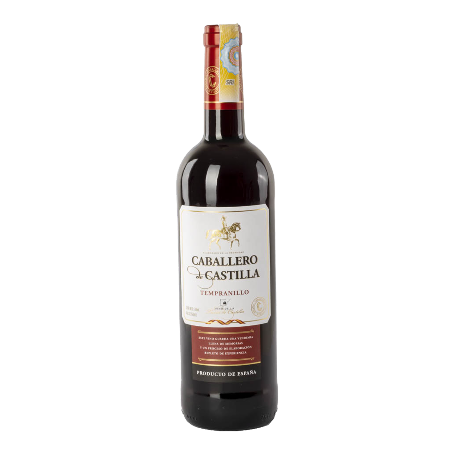 Vino Tinto Tempranillo CABALLERO DE CASTILLA 750 Ml